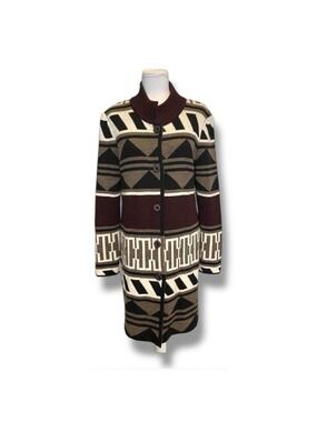 GiGiO Italy Southwest Geometric Knit Cardigan Coat Sweater Jacket Women’s XL